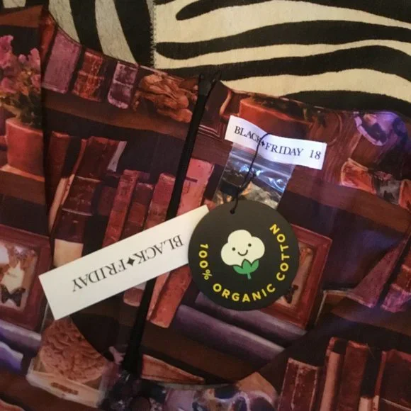 Dangerfield Library Print Mini Dress - Picture 2 of 4